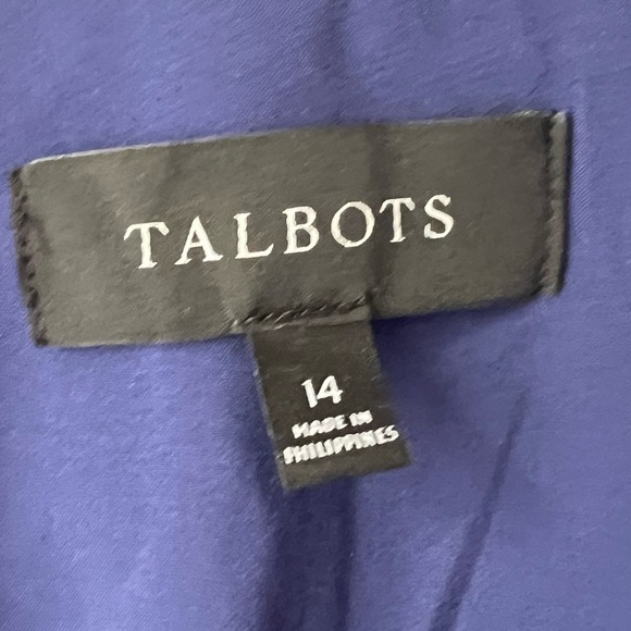 Talbots Women’s Navy Blazer Tweed Double Breasted Size 14 Career Business - Picture 5 of 7